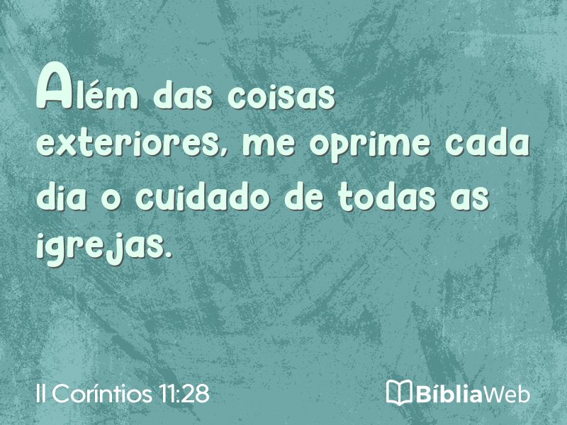II Coríntios 11:28 em imagem para compartilhar