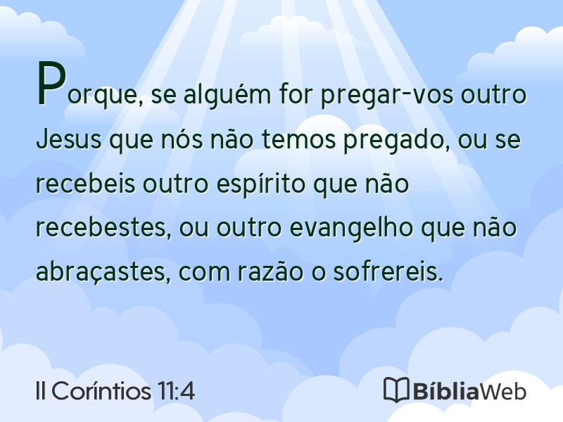 II Coríntios 11:4 em imagem para compartilhar