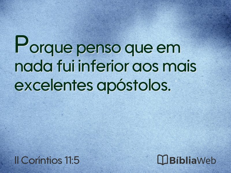 II Coríntios 11:5 em imagem para compartilhar