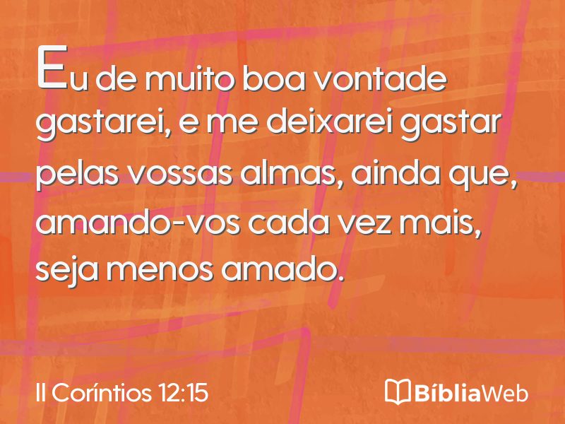 II Coríntios 12:15 em imagem para compartilhar