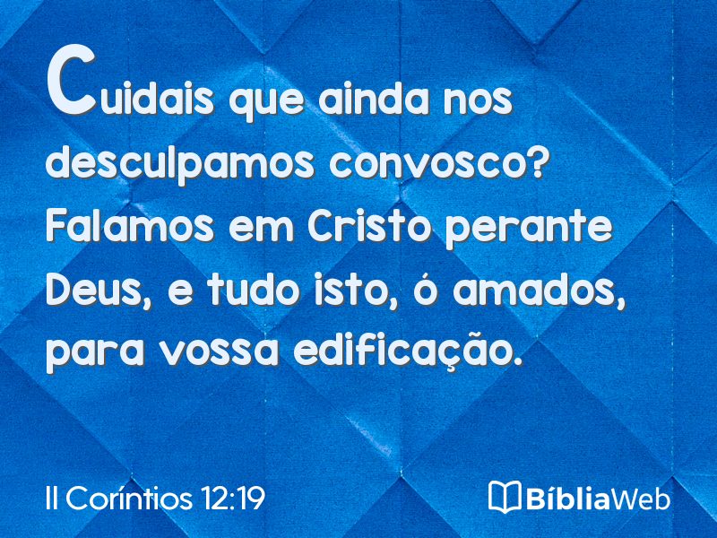 II Coríntios 12:19 em imagem para compartilhar