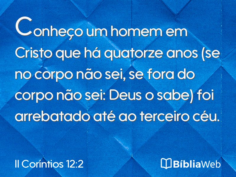 II Coríntios 12:2 em imagem para compartilhar