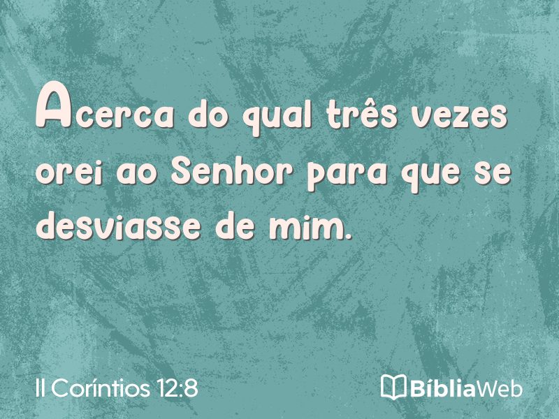 II Coríntios 12:8 em imagem para compartilhar