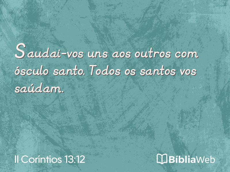II Coríntios 13:12 em imagem para compartilhar