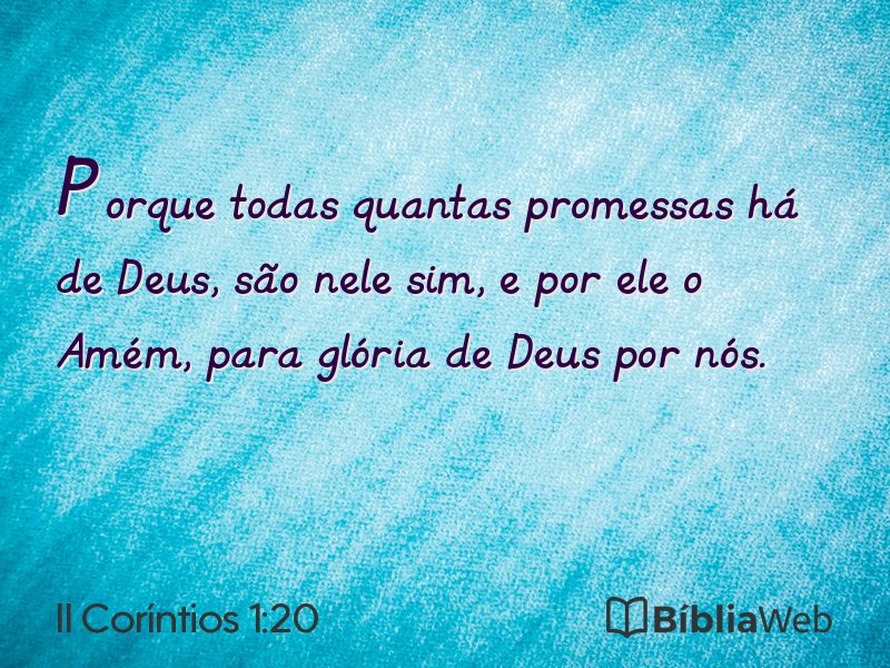 II Coríntios 1:20 em imagem para compartilhar