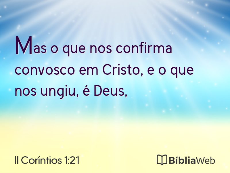 II Coríntios 1:21 em imagem para compartilhar