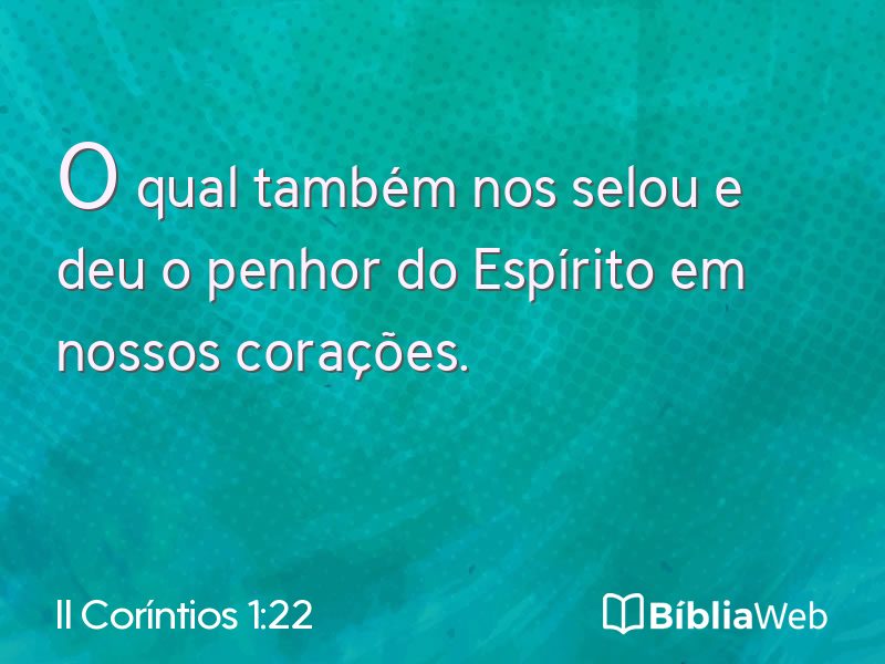 II Coríntios 1:22 em imagem para compartilhar