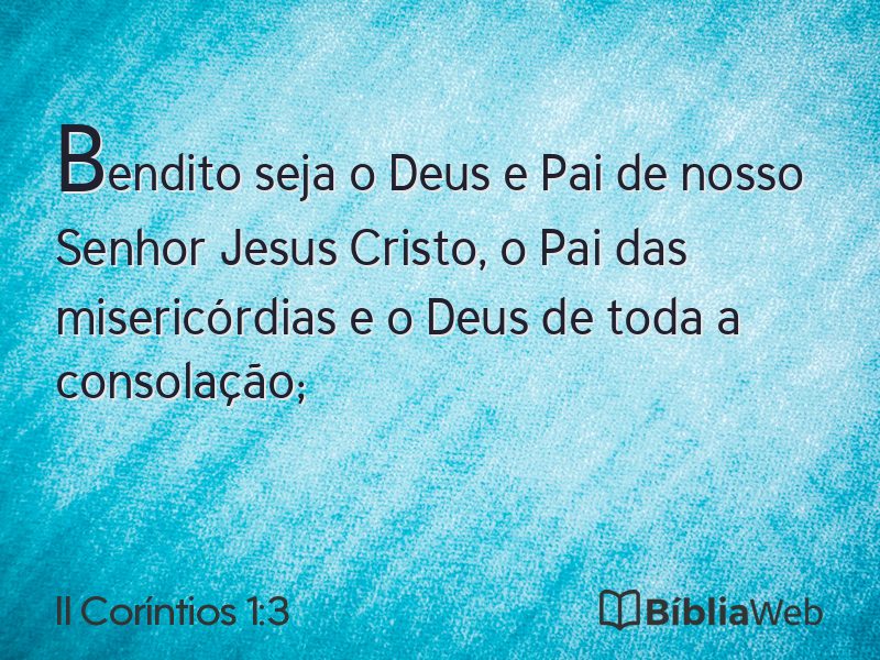 II Coríntios 1:3 em imagem para compartilhar