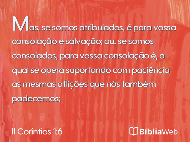 II Coríntios 1:6 em imagem para compartilhar