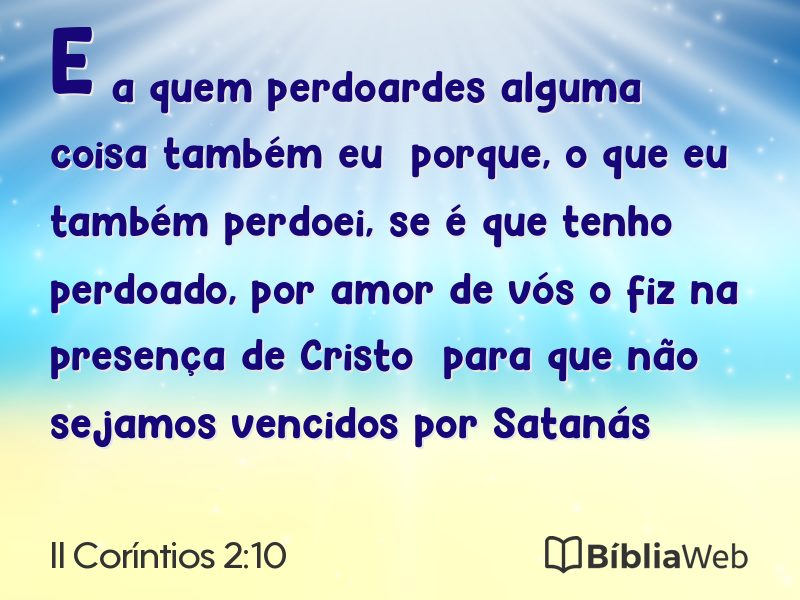 II Coríntios 2:10 em imagem para compartilhar