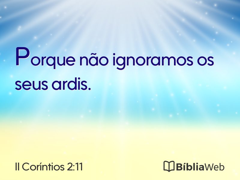 II Coríntios 2:11 em imagem para compartilhar