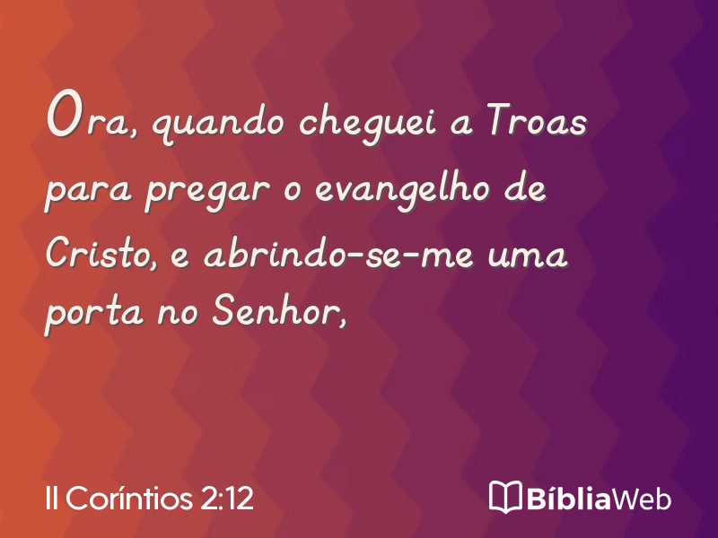 II Coríntios 2:12 em imagem para compartilhar