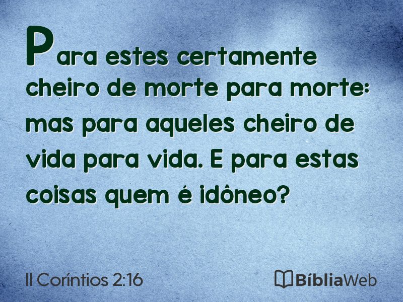 II Coríntios 2:16 em imagem para compartilhar