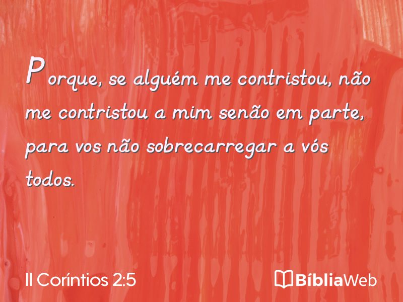 II Coríntios 2:5 em imagem para compartilhar