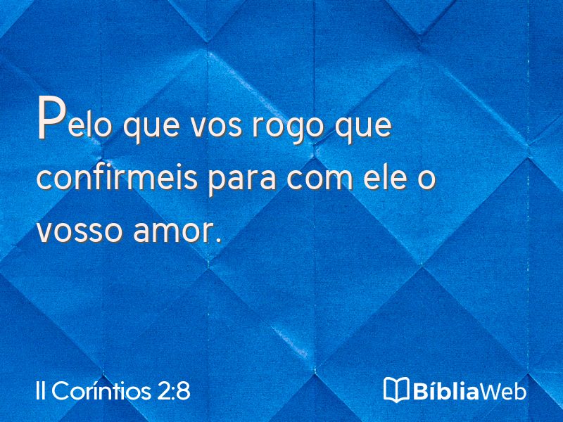 II Coríntios 2:8 em imagem para compartilhar