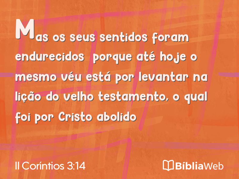 II Coríntios 3:14 em imagem para compartilhar