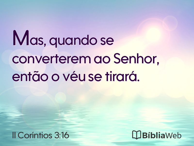 II Coríntios 3:16 em imagem para compartilhar