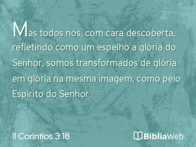 II Coríntios 3:18 em imagem para compartilhar