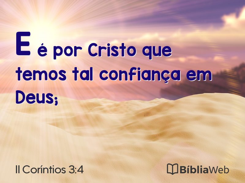 II Coríntios 3:4 em imagem para compartilhar