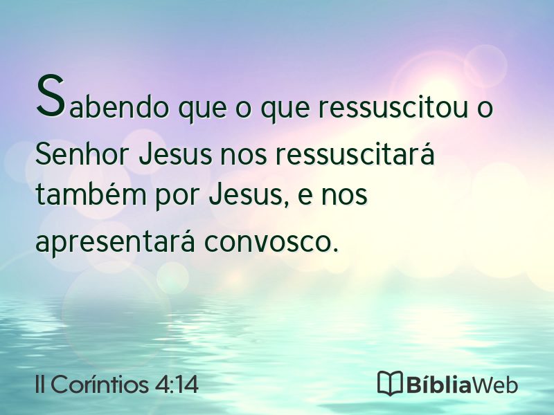 II Coríntios 4:14 em imagem para compartilhar