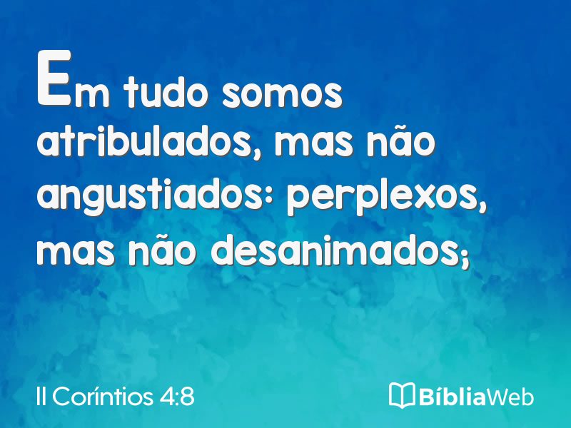 II Coríntios 4:8 em imagem para compartilhar