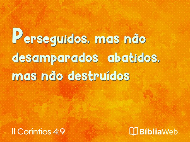 II Coríntios 4:9 em imagem para compartilhar