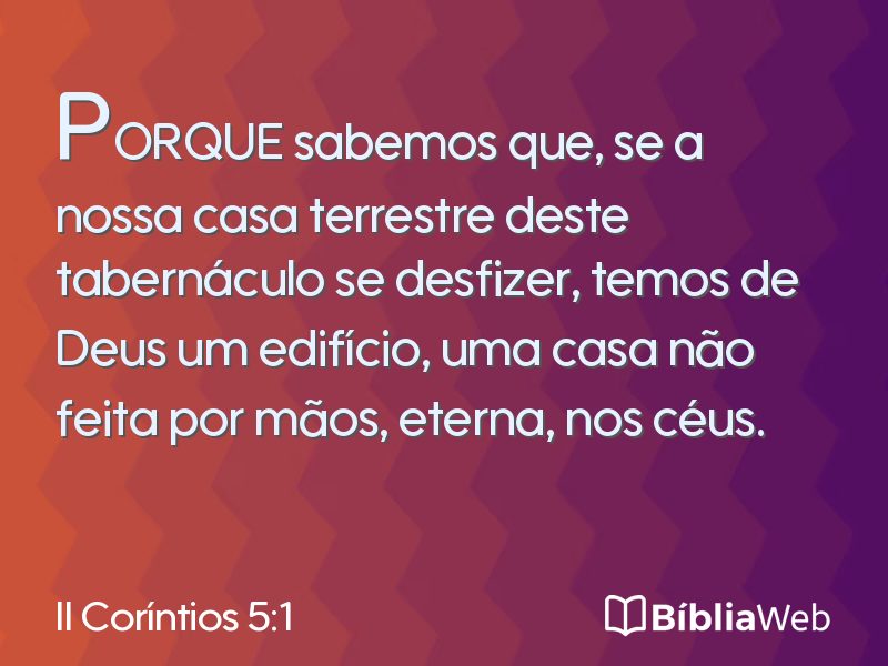 II Coríntios 5:1 em imagem para compartilhar