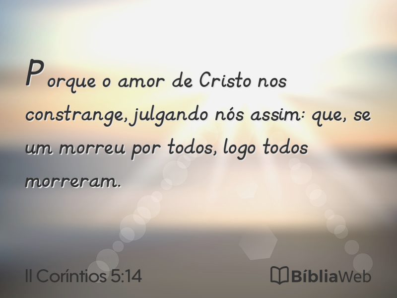 II Coríntios 5:14 em imagem para compartilhar