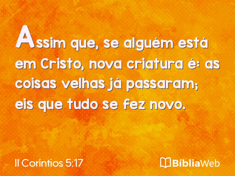 II Coríntios 5:17 em imagem para compartilhar