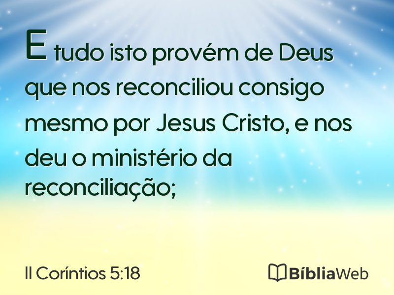 II Coríntios 5:18 em imagem para compartilhar