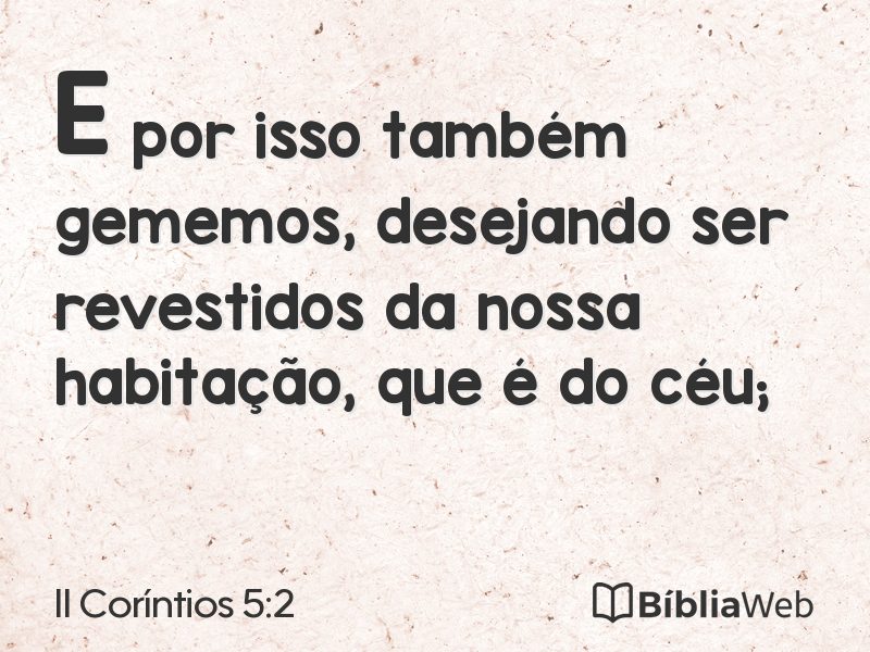 II Coríntios 5:2 em imagem para compartilhar
