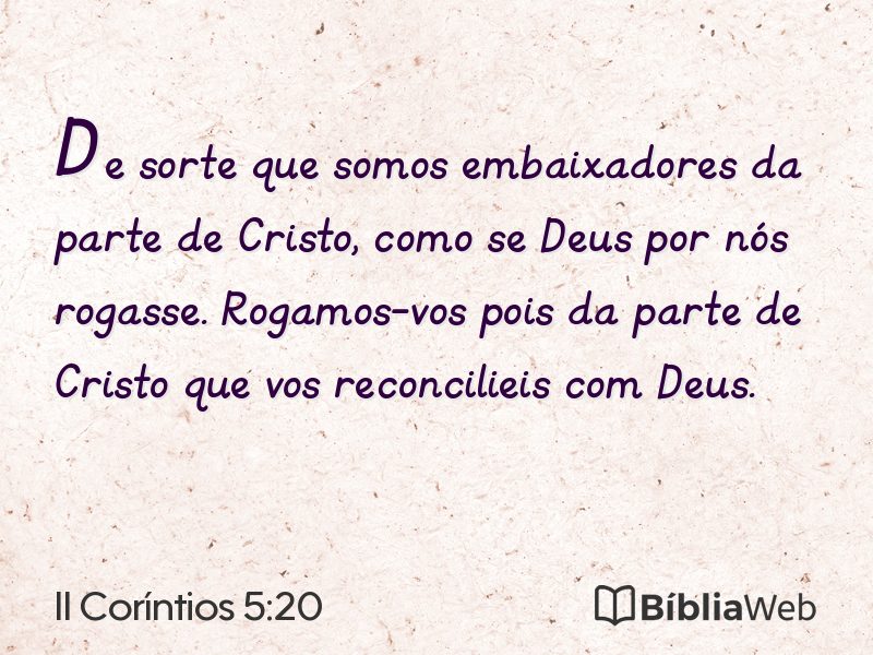 II Coríntios 5:20 em imagem para compartilhar