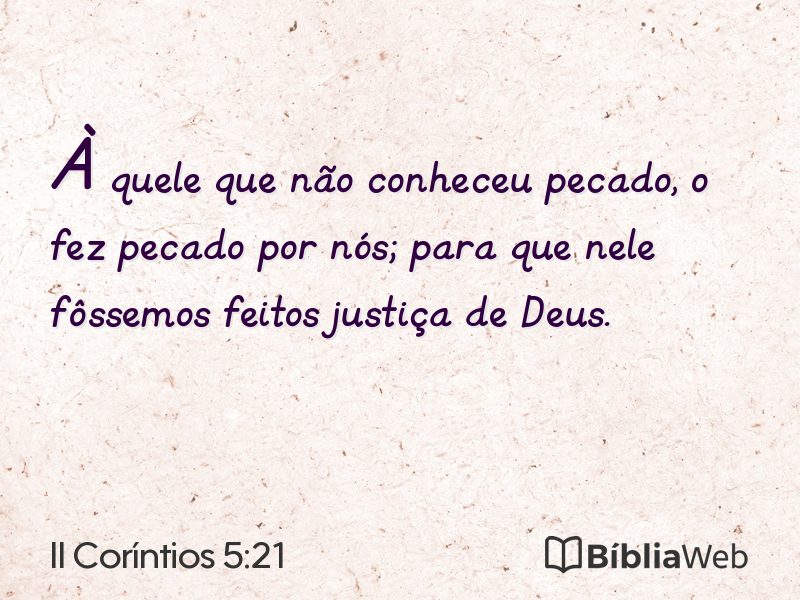 II Coríntios 5:21 em imagem para compartilhar