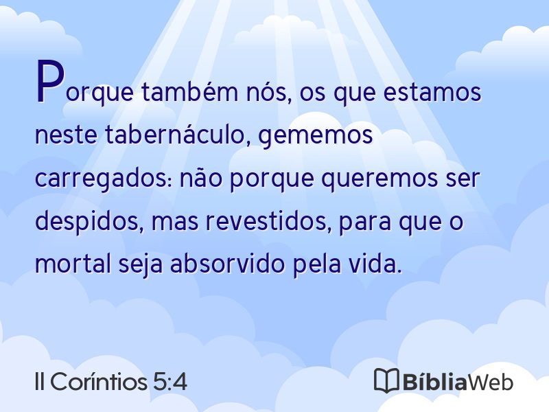 II Coríntios 5:4 em imagem para compartilhar