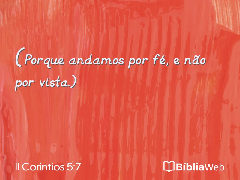 II Coríntios 5:7 em imagem para compartilhar
