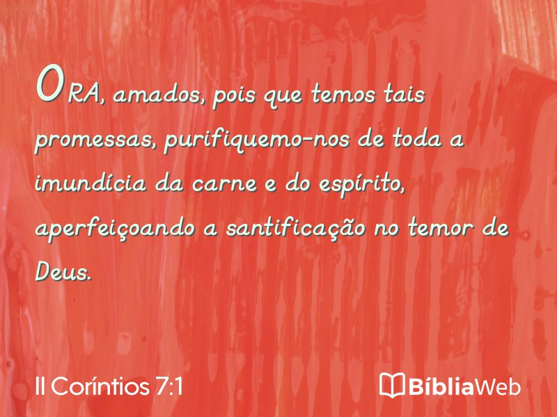 II Coríntios 7:1 em imagem para compartilhar