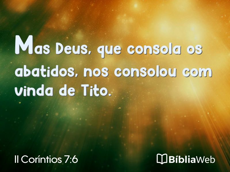 II Coríntios 7:6 em imagem para compartilhar