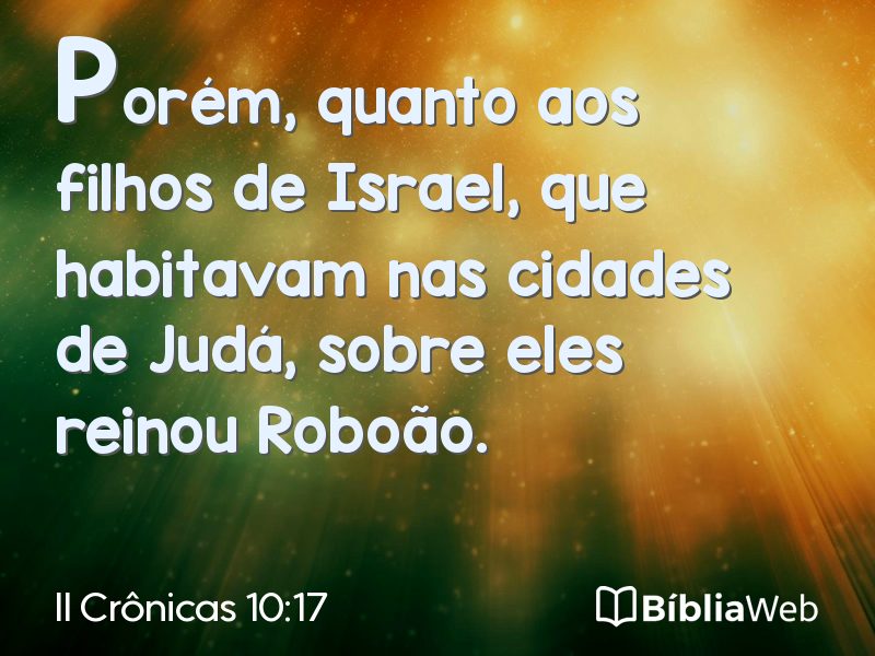 II Crônicas 10:17 em imagem para compartilhar