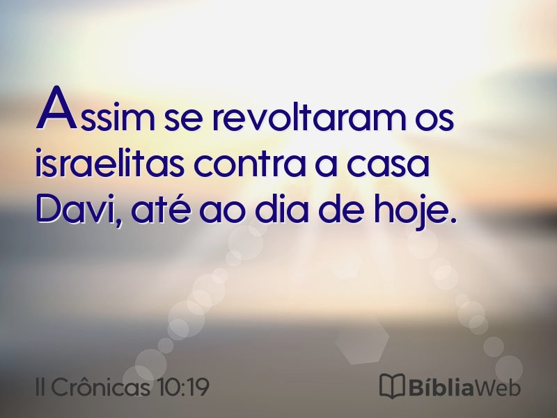 II Crônicas 10:19 em imagem para compartilhar