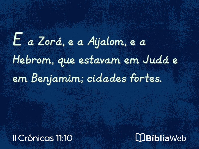 II Crônicas 11:10 em imagem para compartilhar