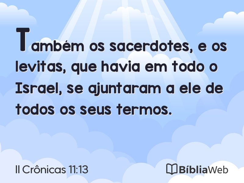II Crônicas 11:13 em imagem para compartilhar