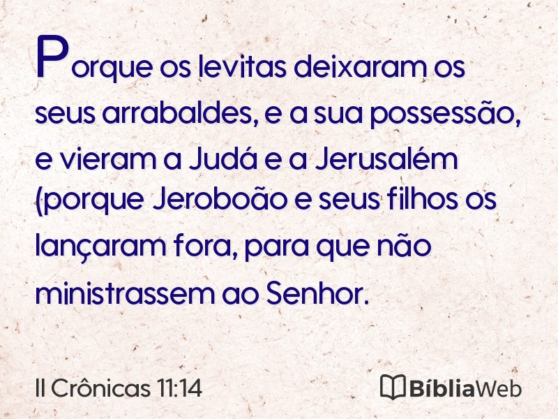 II Crônicas 11:14 em imagem para compartilhar