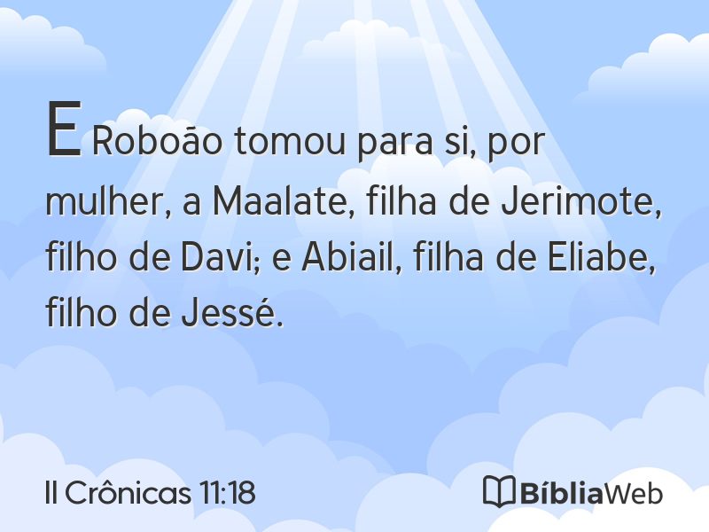 II Crônicas 11:18 em imagem para compartilhar