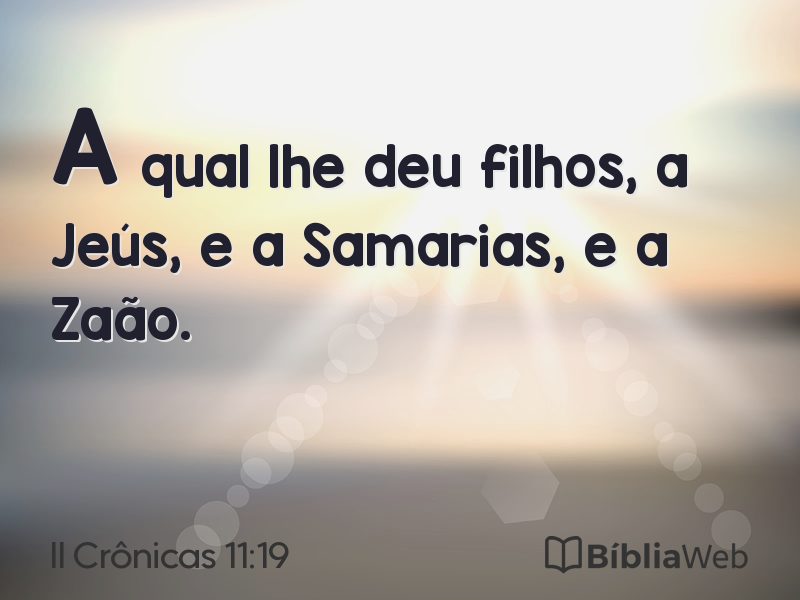II Crônicas 11:19 em imagem para compartilhar