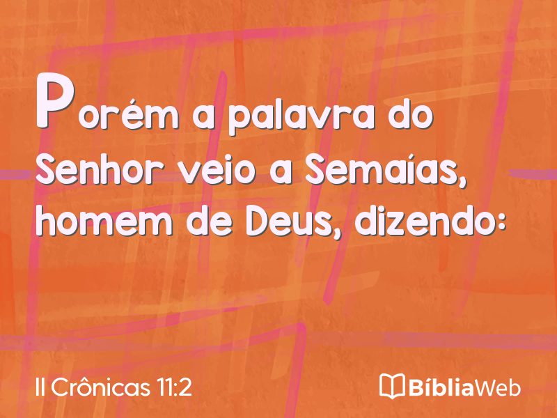 II Crônicas 11:2 em imagem para compartilhar