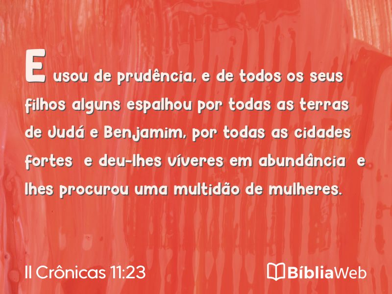 II Crônicas 11:23 em imagem para compartilhar