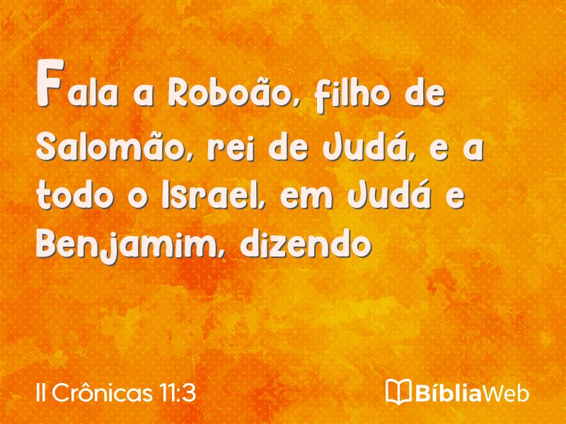 II Crônicas 11:3 em imagem para compartilhar