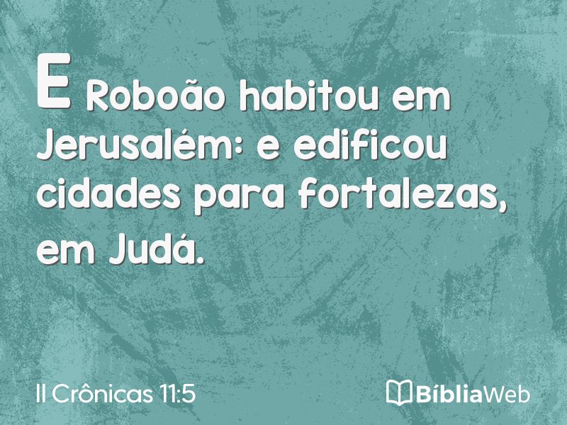 II Crônicas 11:5 em imagem para compartilhar