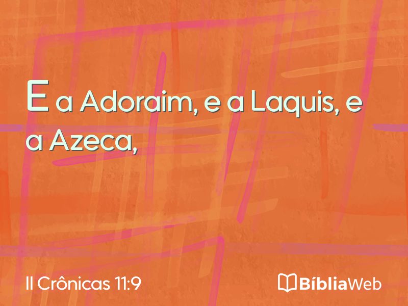 II Crônicas 11:9 em imagem para compartilhar