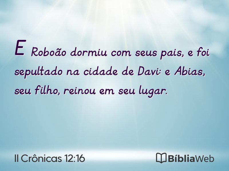 II Crônicas 12:16 em imagem para compartilhar